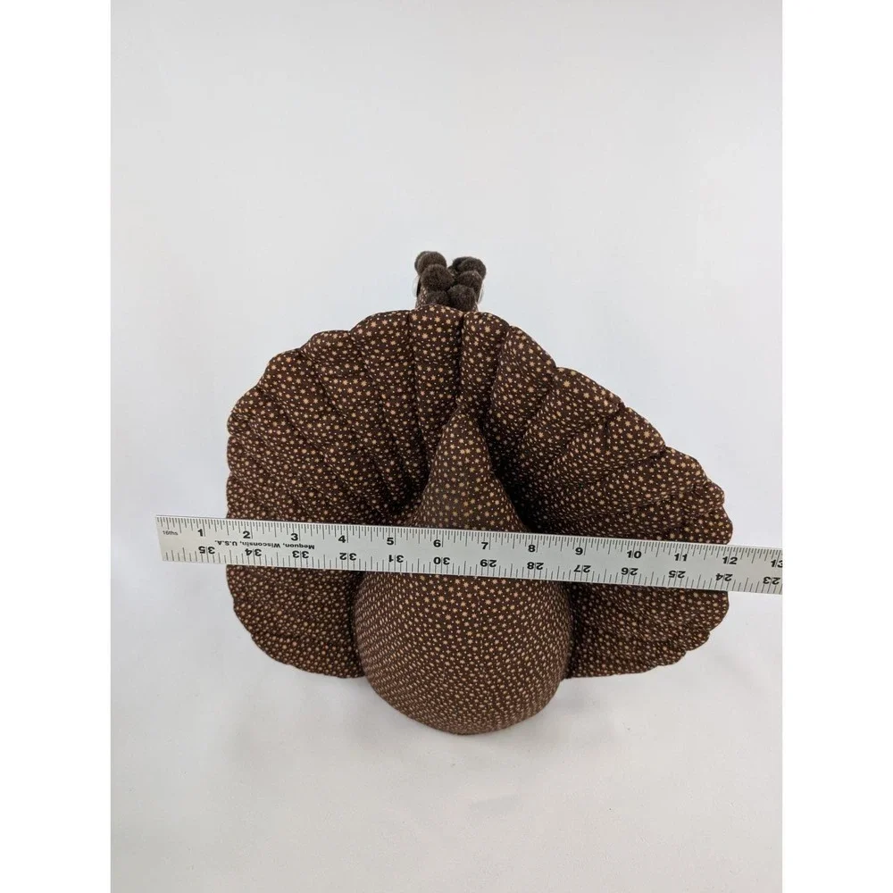 Vtg Handmade Quilted Judgy Chicken Bird Hen Turkey Weighted Doorstop Cottagecore